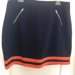 Stitch Fix Pixley Navy Skirt w/ Orange Stripes XL